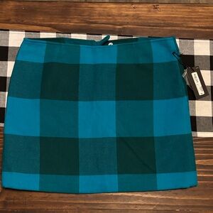Stylus parasailing blue plaid skirt 16 new with tags